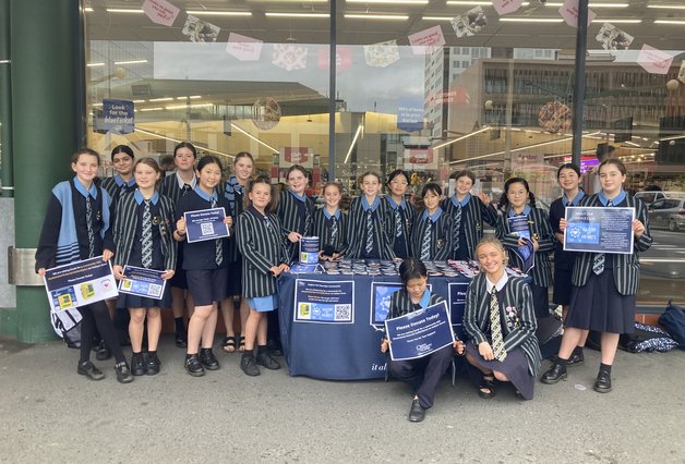 Fundraising for AED at New World