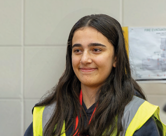 Yasmin on set of What Happens When She Wears The Crown