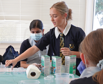 Maddy leading at Service Club