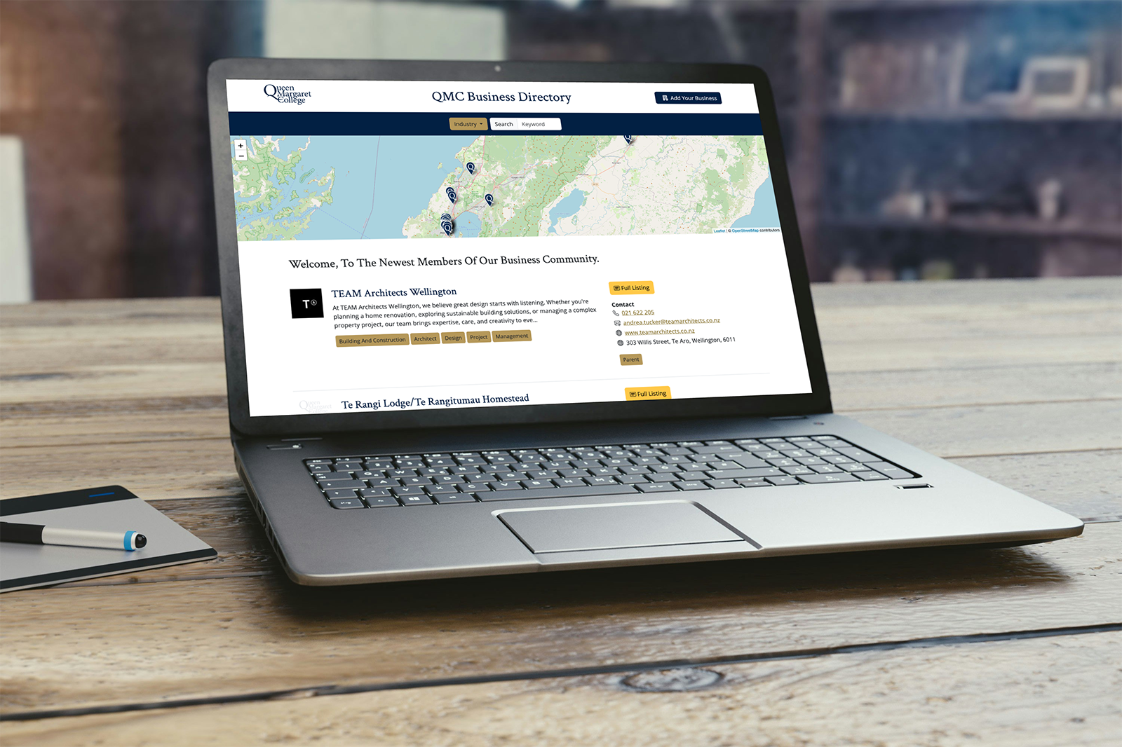 queen-margaret-college-business-directory-mockup